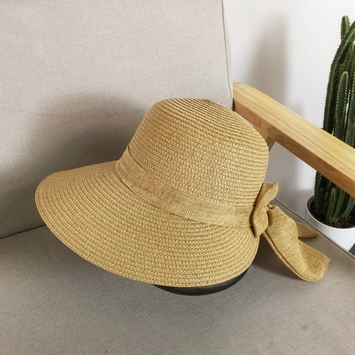 Bow Loose Breathable Straw Hat
