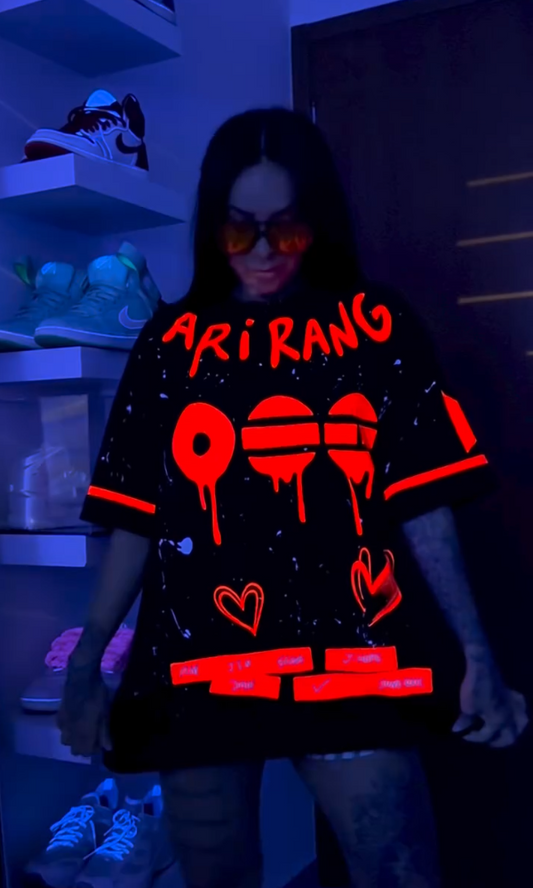"ARI RANG" Neon Paint T-Shirt