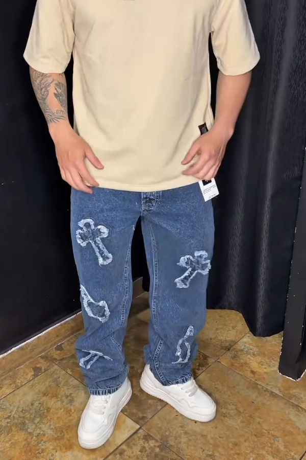 Men's Retro Casual Baggy Jeans