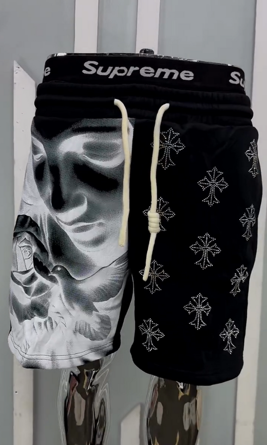 Comfortable Cotton Rhinestone Bermuda Shorts