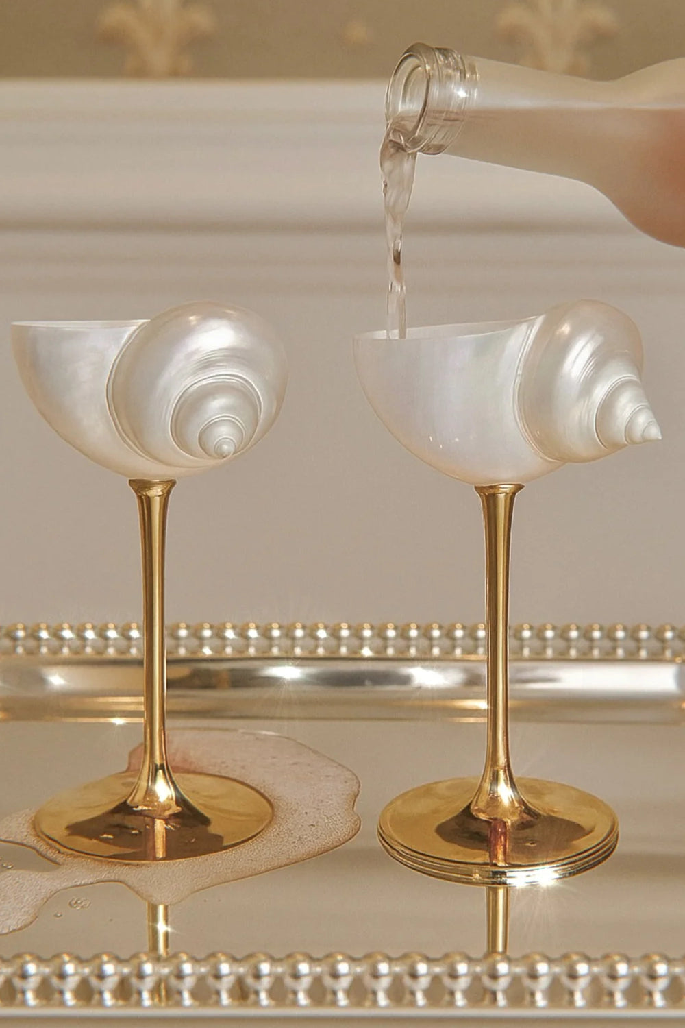 Conch Shell Crystal Cups