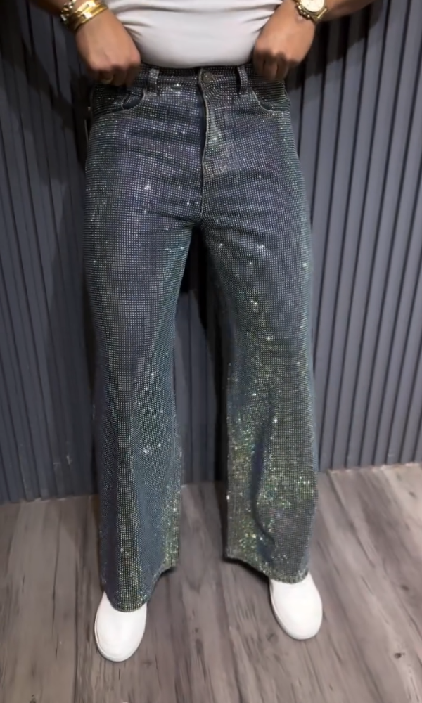Men's Shiny Loose-Fit Trousers