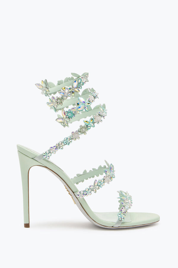 Fantasy Rhinestone Flower & Butterfly Heels