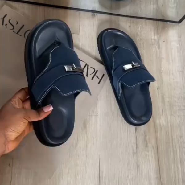 Couples' Leather Casual Slippers