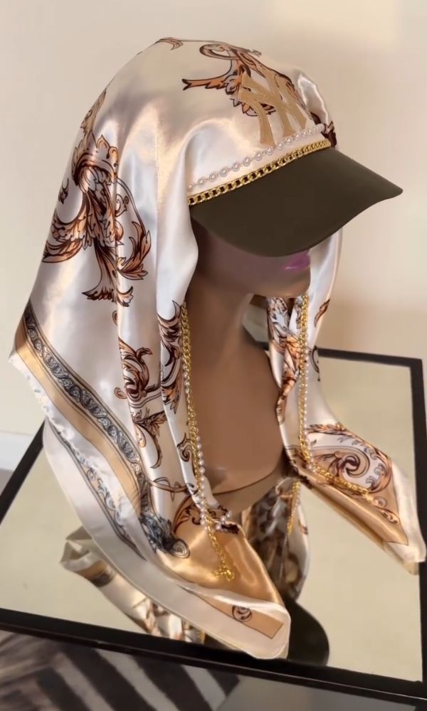 Pearls and Gold Chains Scarf-Hats