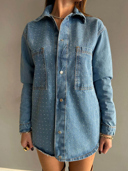 Chic Denim Pocket Shirt