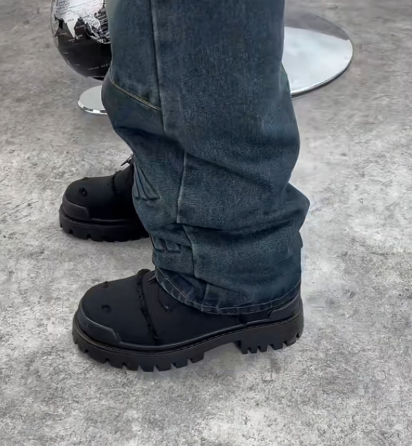 Thick-soled Denim Casual Boots
