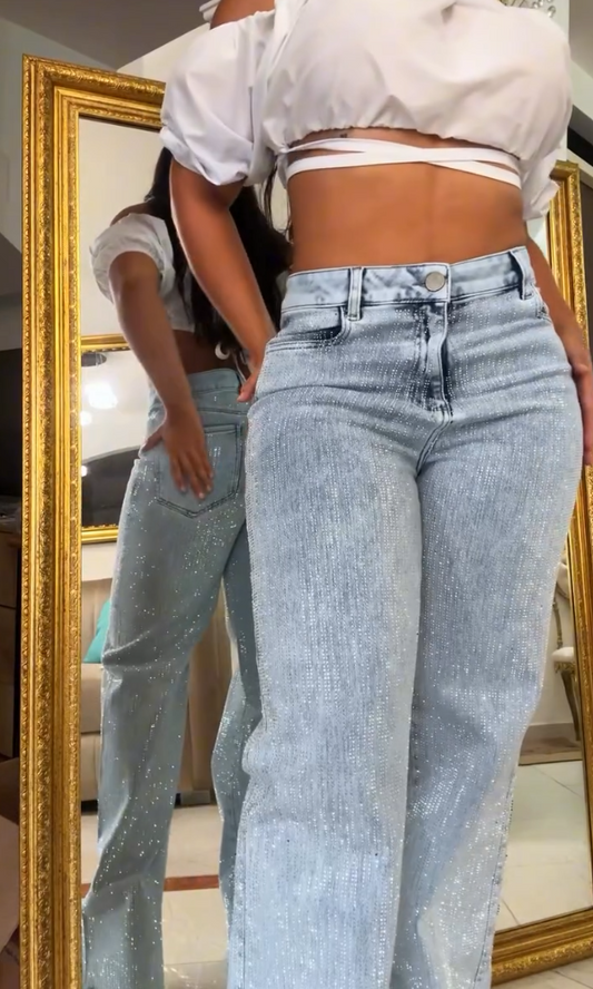 Women's Shiny Casual Jeans