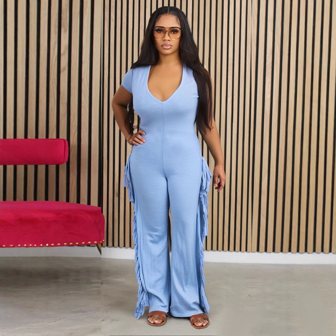 Cute Fringed Jumpsuit