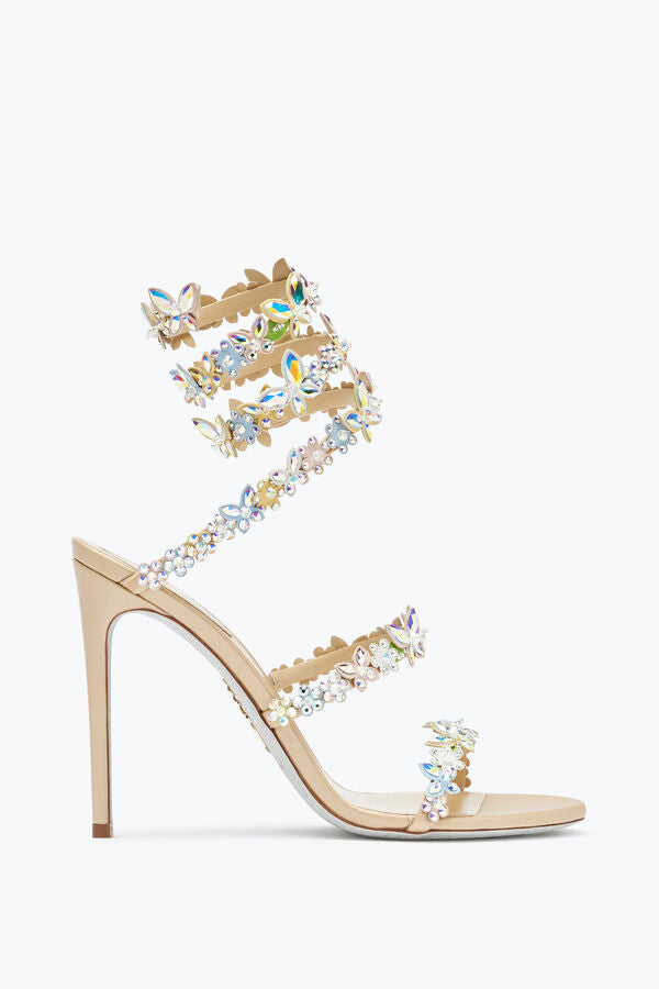 Fantasy Rhinestone Flower & Butterfly Heels