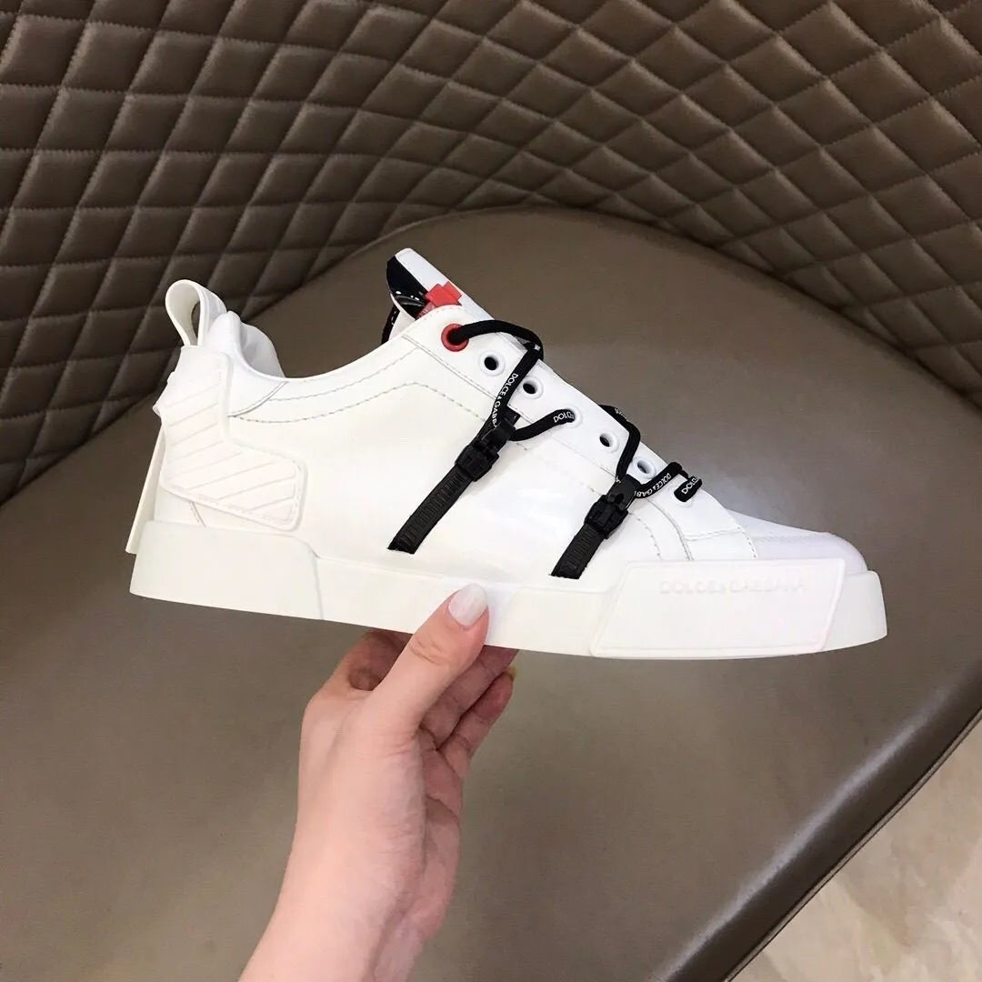 Genuine leather casual sneakers