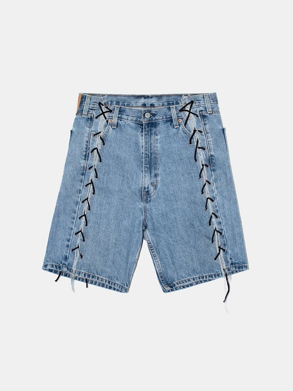 Men's Side Cutout Denim Shorts