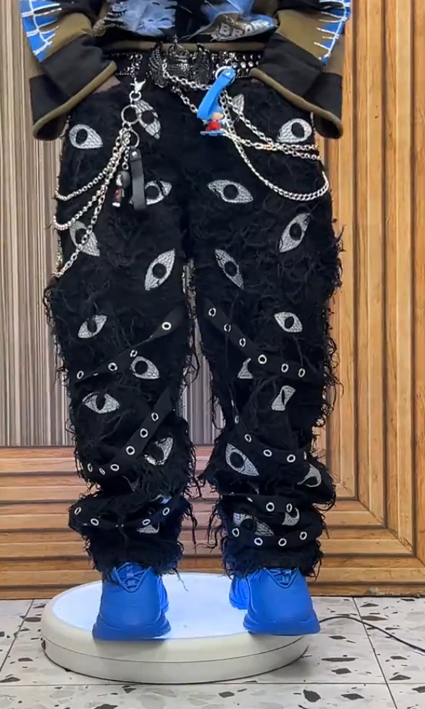 Devil's Eye Rivet Casual Pants