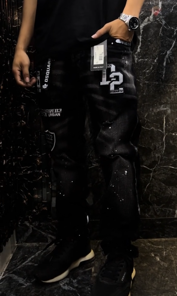 Men's Embroidered Urban Style Casual Denim Jeans