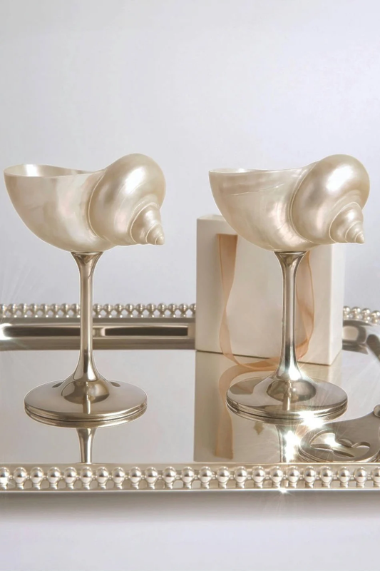 Conch Shell Crystal Cups