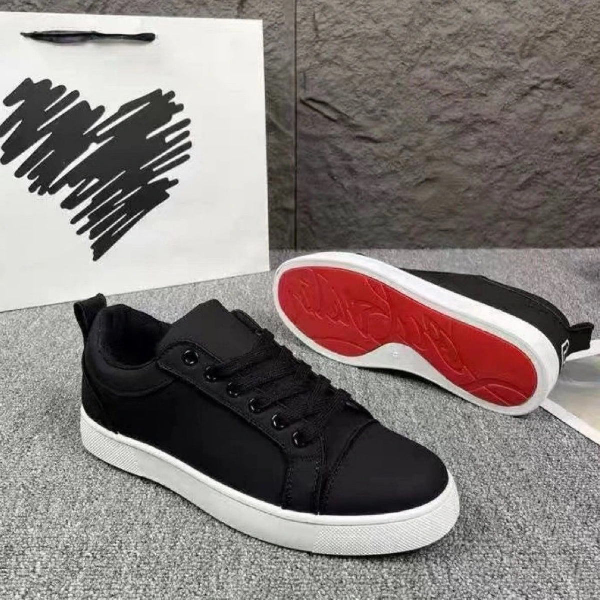 Red Sole Leather Casual Shoes