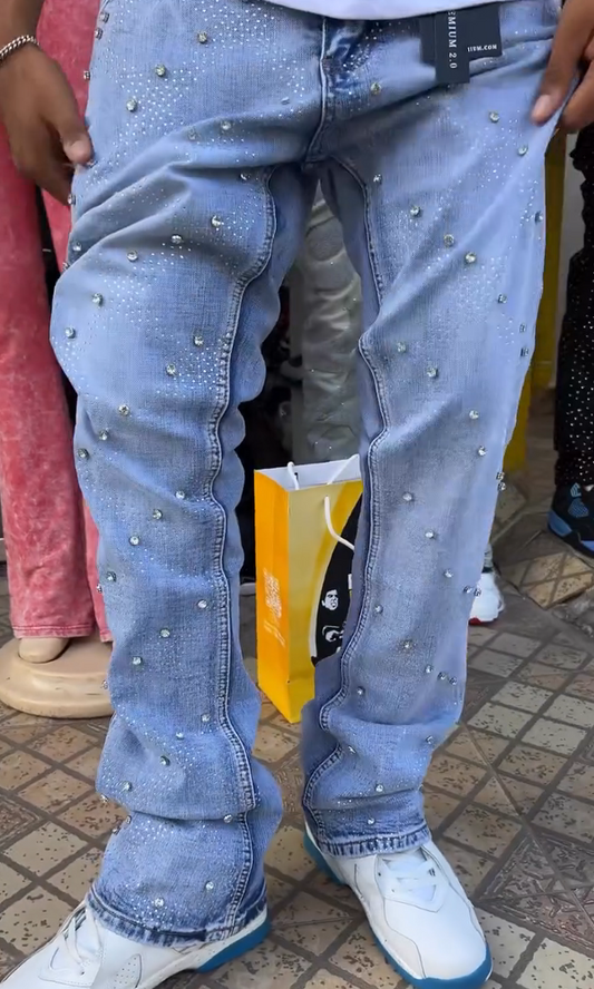 Men's Trendy Diamond Casual Jeans