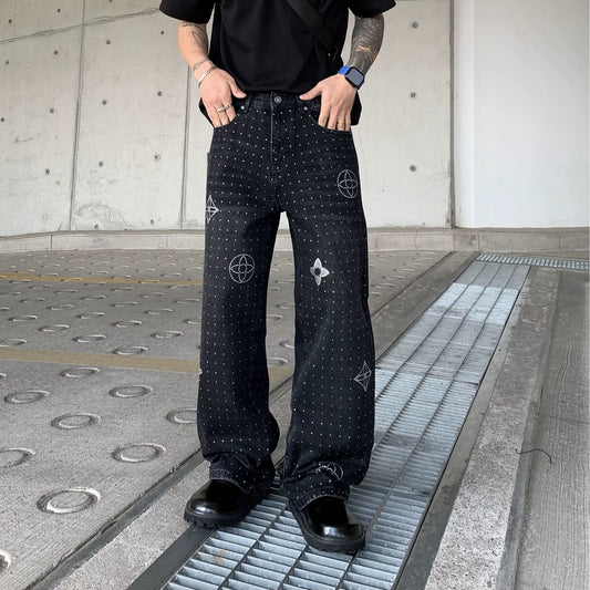 Men's Loose Diamond Jeans