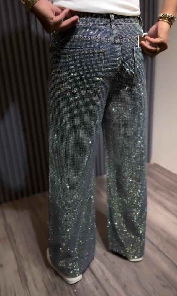 Men's Shiny Loose-Fit Trousers