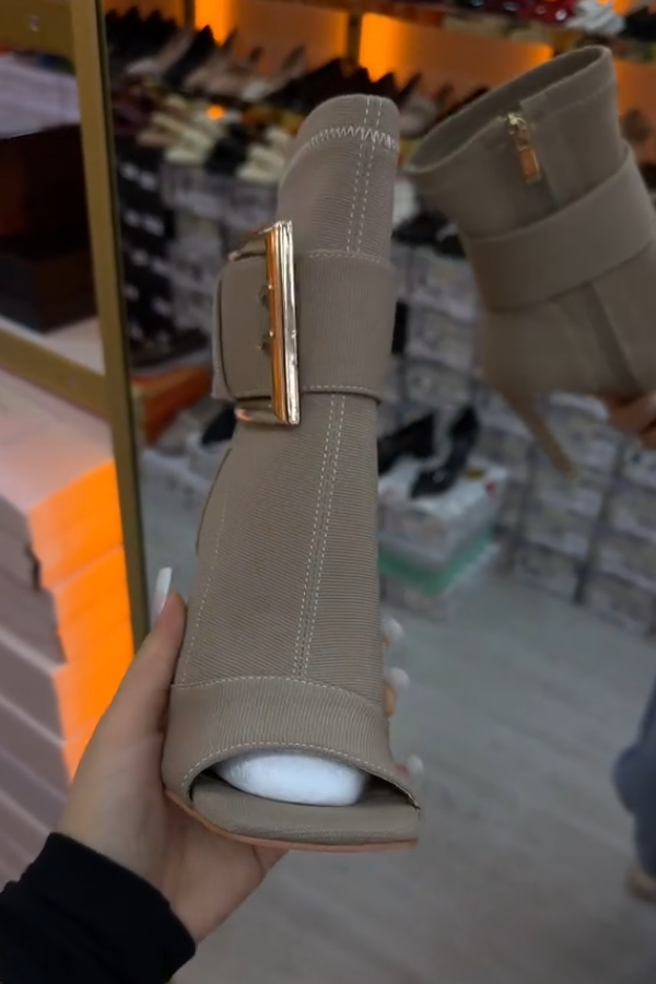 Elegant Buckle High Heel Sandals