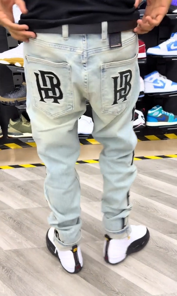 Embroidered Versatile Casual Jeans