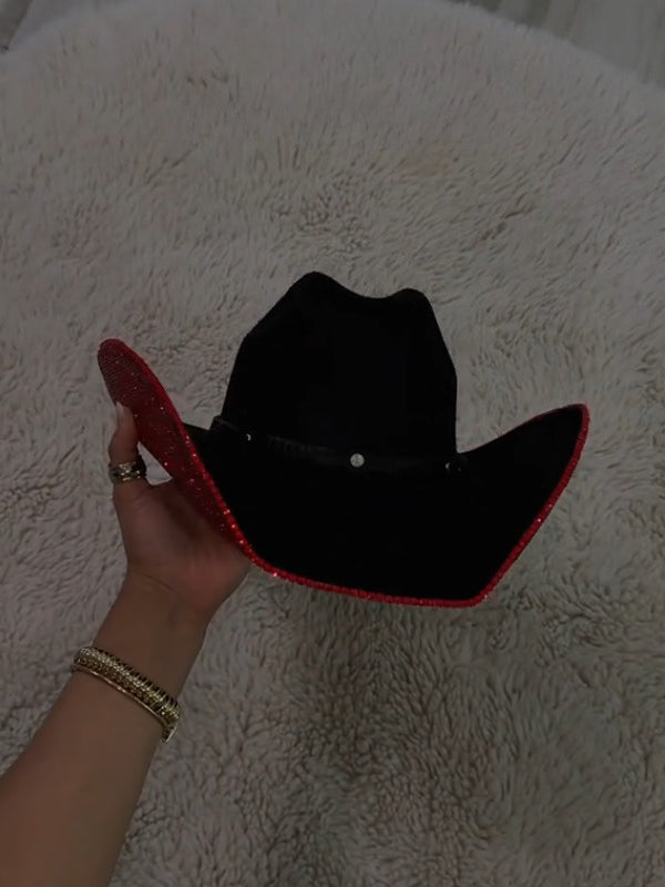 Sparkling diamond red hat