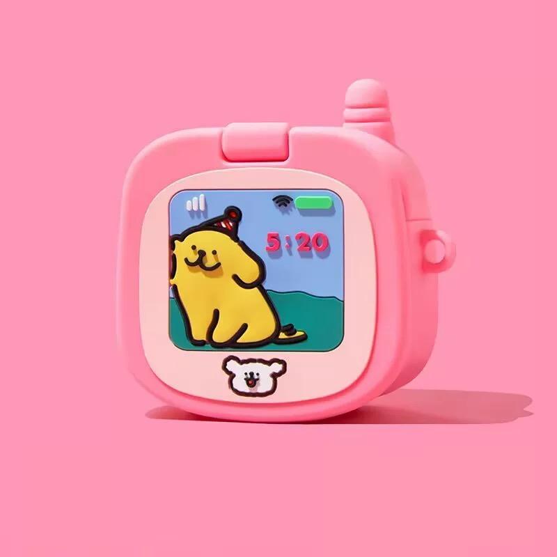 Flip-top Makeup Mirror Apple Earphone Case