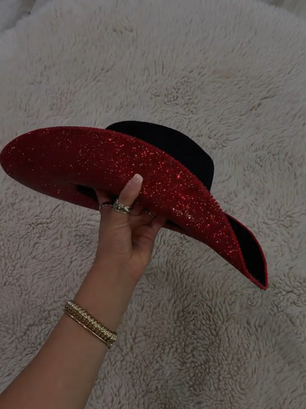Sparkling diamond red hat