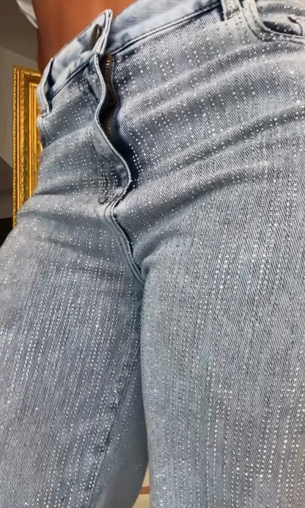 Women's Shiny Casual Jeans