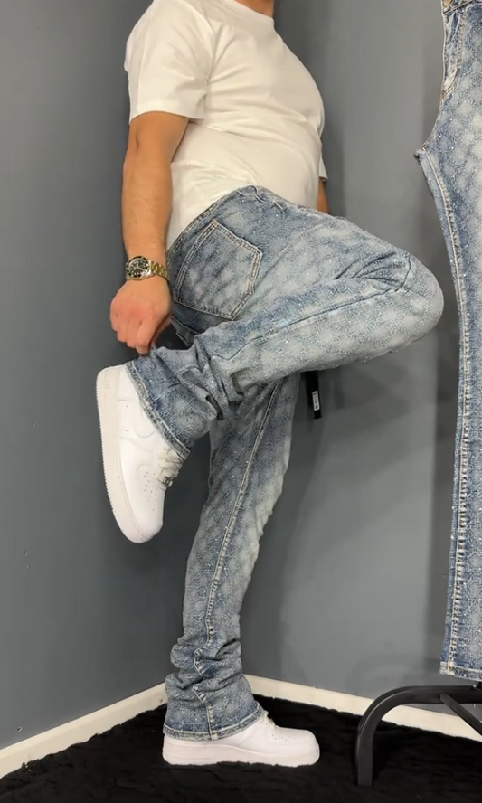 Trendy Stretch Pearl Men's Jeans