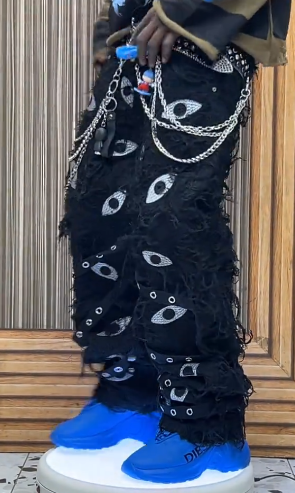 Devil's Eye Rivet Casual Pants