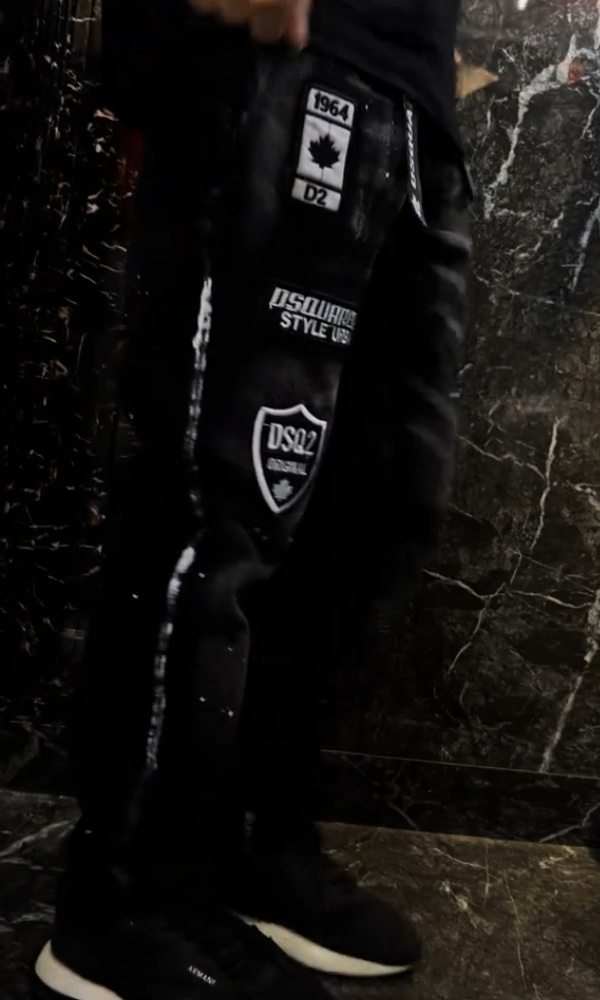 Men's Embroidered Urban Style Casual Denim Jeans