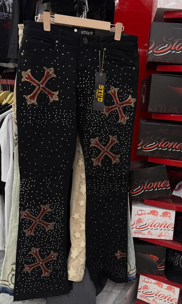 Men's Rhinestone Trendy Jeans
