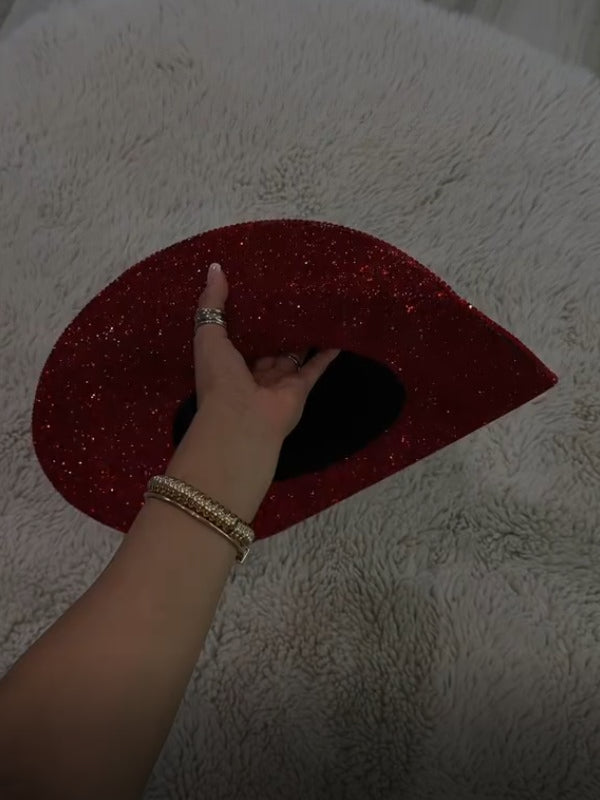 Sparkling diamond red hat