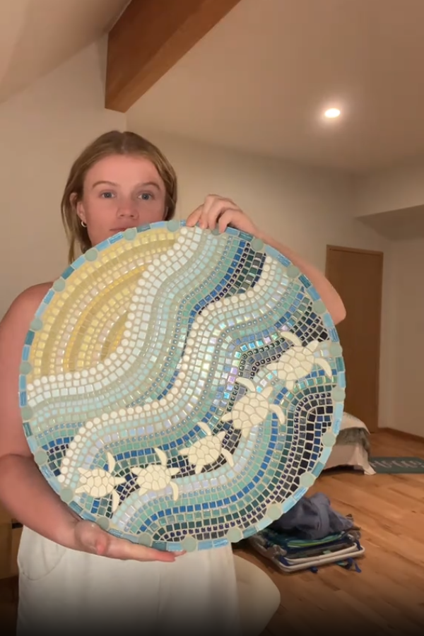 Mosaic Ocean Sea Turtle Wall Art