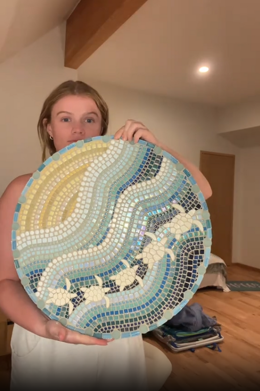 Mosaic Ocean Sea Turtle Wall Art