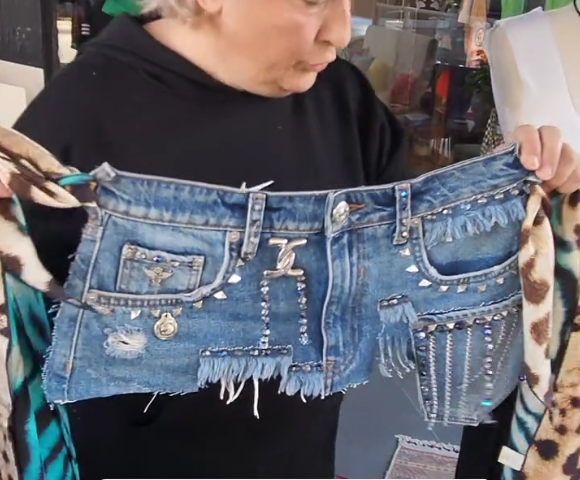 Punk Rock Studded Denim Belt