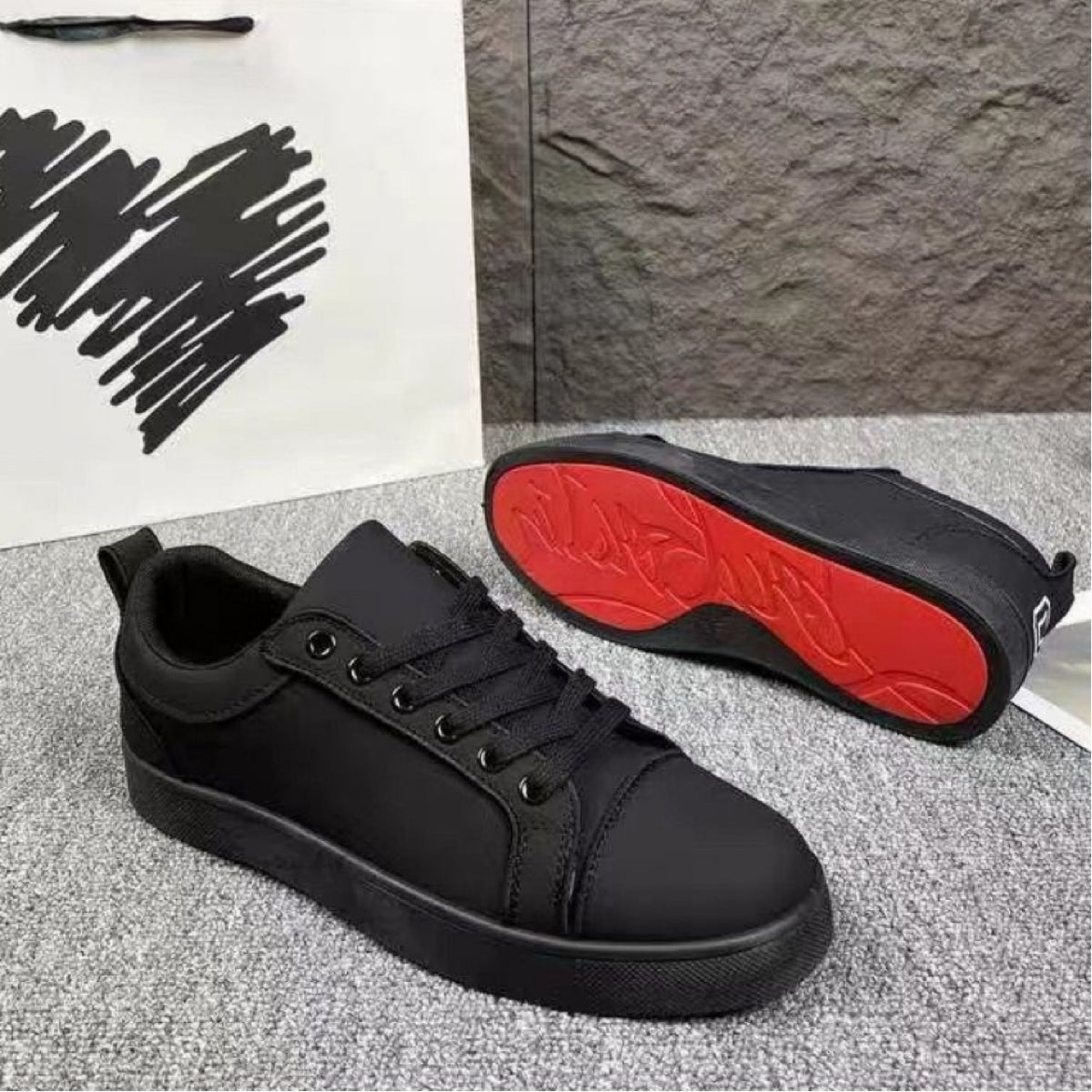 Red Sole Leather Casual Shoes