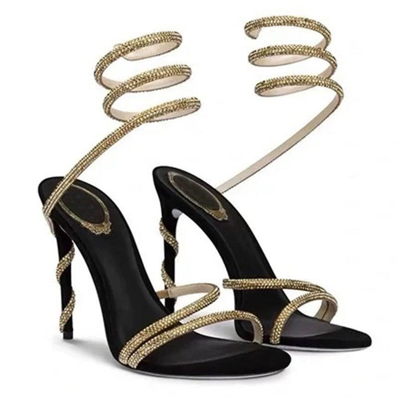 Sparkling Rhinestone High Heels