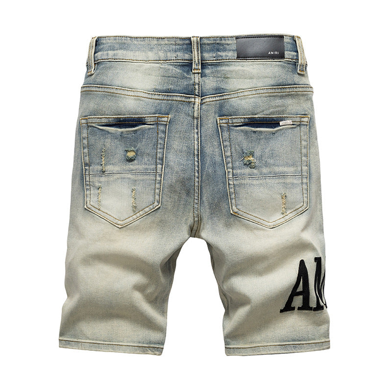 Distressed and Ripped Casual Denim Shorts
