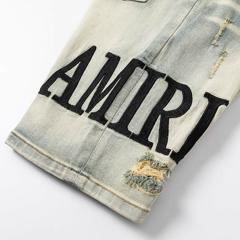 Distressed and Ripped Casual Denim Shorts