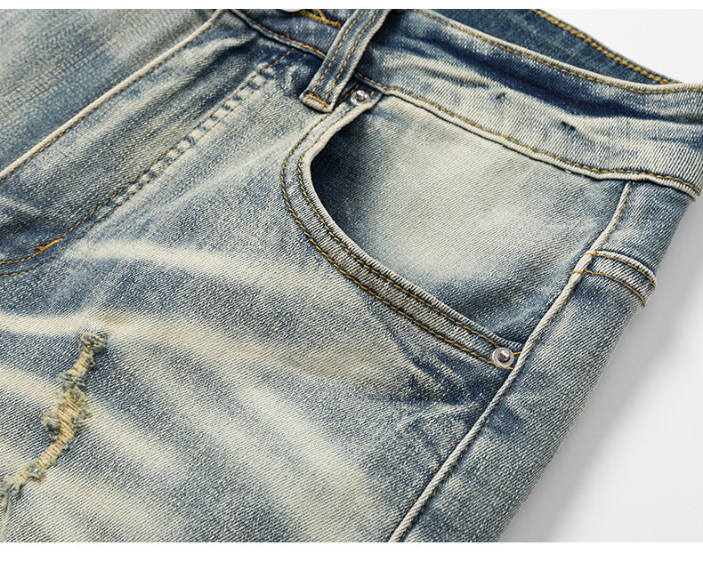 Distressed and Ripped Casual Denim Shorts