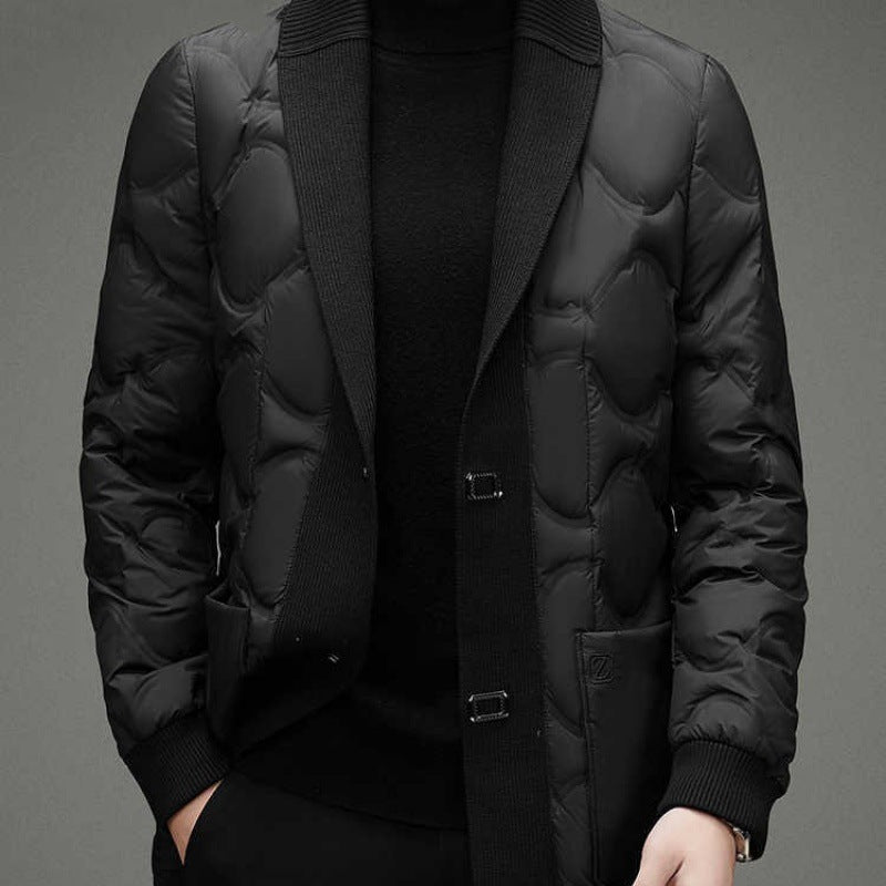 Men's Versatile Casual Long Down Jacket