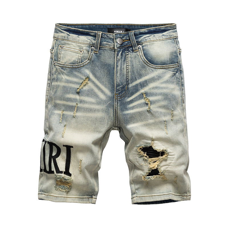 Distressed and Ripped Casual Denim Shorts