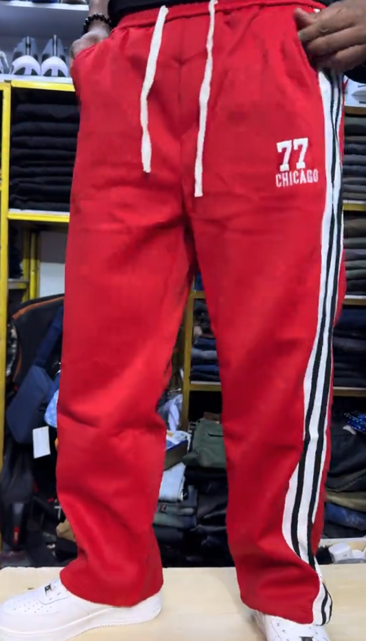 Couple's Side Striped Loose Casual Pants