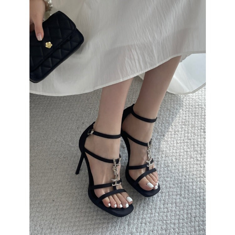 Versatile Metal Buckle Heels
