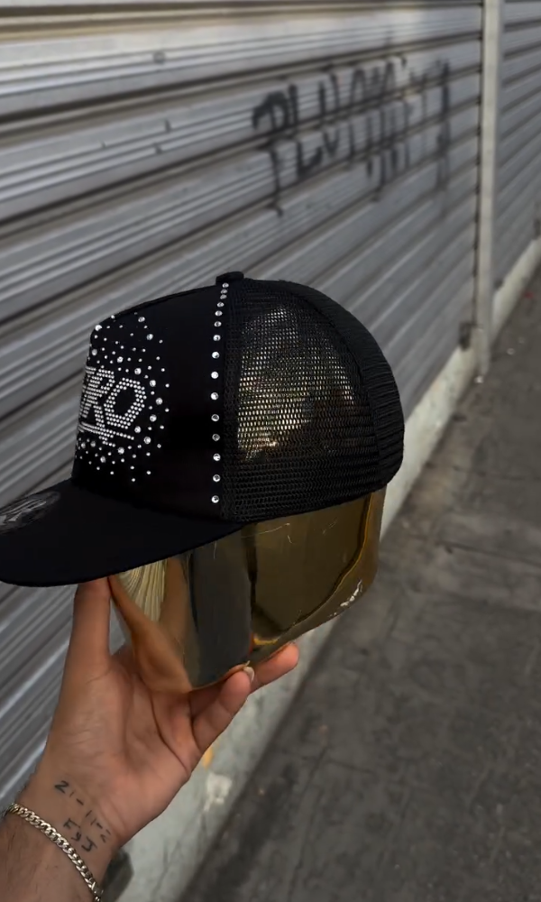 Letter Rhinestone Casual Cap