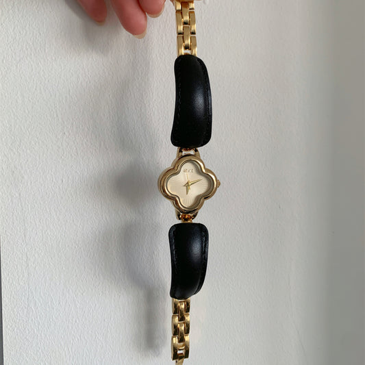 Four-leaf Clover Leather Ladies Watch