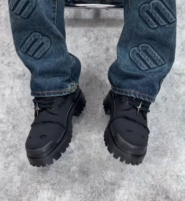 Thick-soled Denim Casual Boots