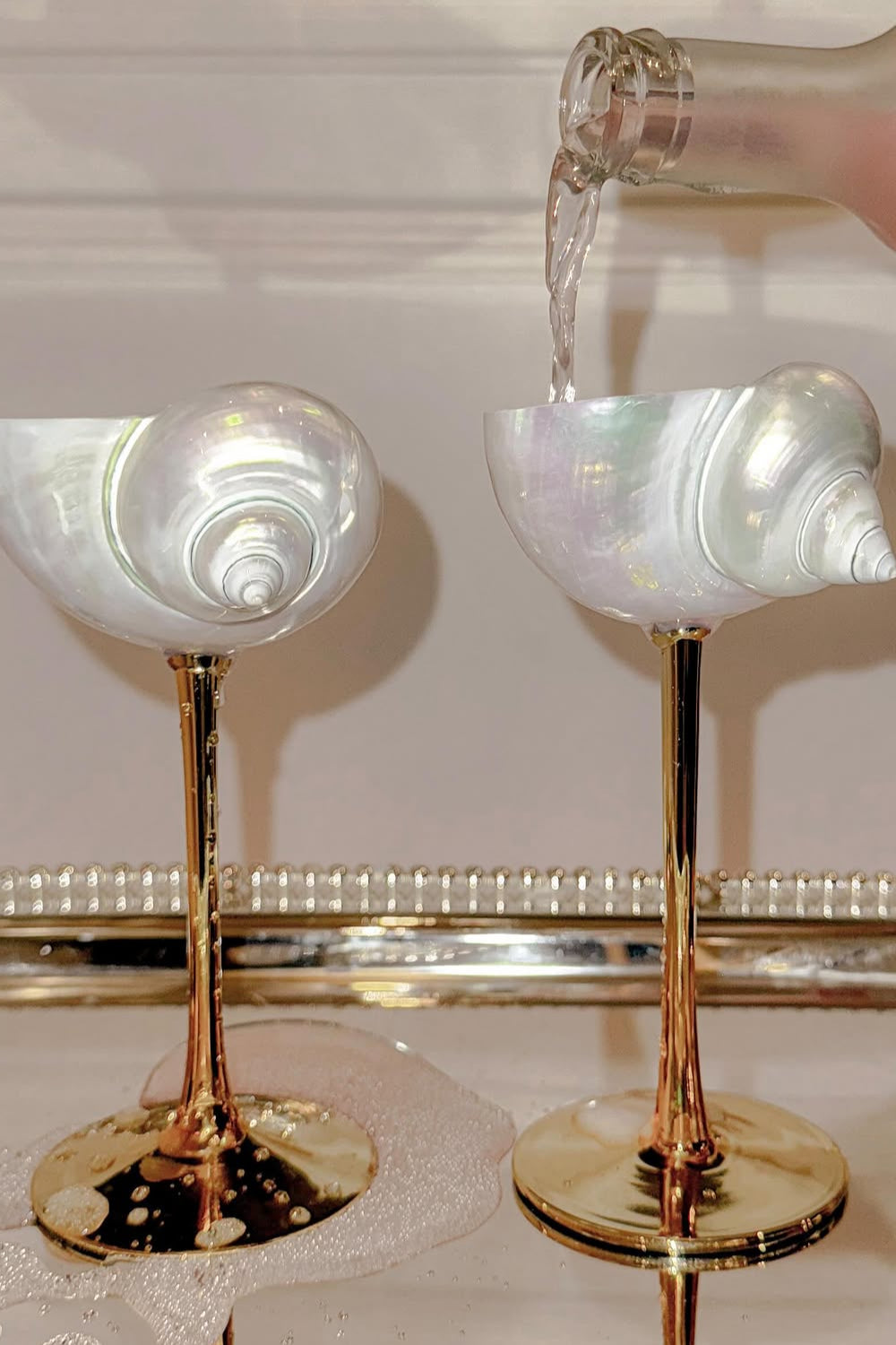 Conch Shell Crystal Cups